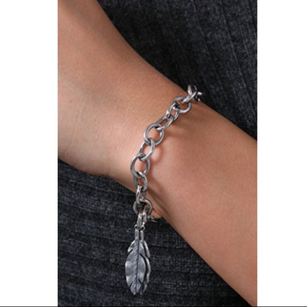 Elizabeth & James Feather Charm Bracelet - Picture 1 of 8